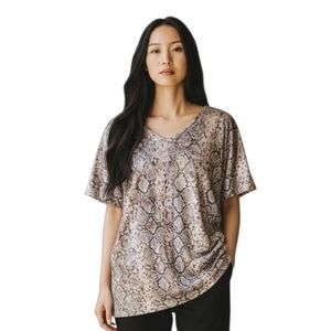 Cherish Snake Plush Lurex Mini Dress/Tunic. Small.